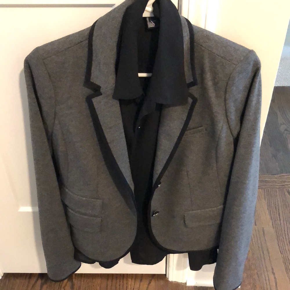 Gap Academy Blazer and Forever21 sheer top